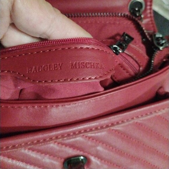 Badgley Mischka Vegan Leather Crossbody With Letter Lock Bag NWT - Picture 10 of 13